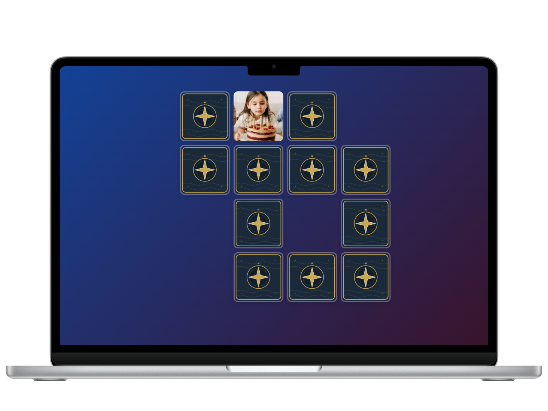 Captain Tiles memory game in action